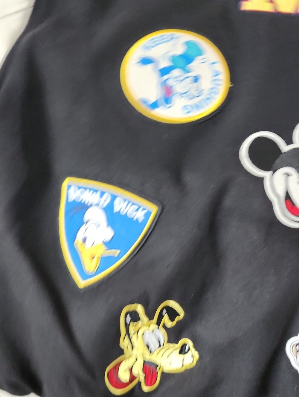 Viral Costco Disney Black and Cream Mickey Varsity Jacket for Men And Women - Picture 10 of 13